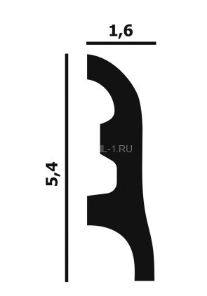 Напольный плинтус Перфект Плюс P18 54 мм 200 см Напольный плинтус Перфект Плюс P18 54 мм 200 см