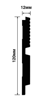 Стеновая панель Hiwood LV123 W50 декорированная 120х12 мм 2,7 м