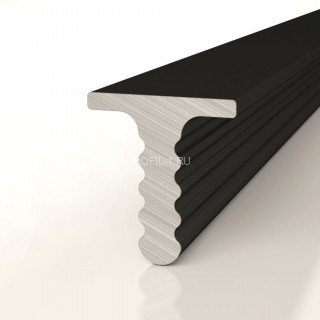 Алюминиевый разделительный Т-профиль вставка Decaro D009.3A Black черный для стен и потолка 3 м
