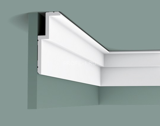 Потолочный плинтус Orac Decor Purotouch C391 белый полиуретан 60х160 мм 2м