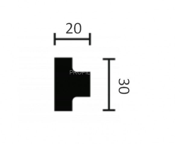 Потолочный плинтус NMC Nomastyl T4 белый полистирол 20х30 мм 200 см
