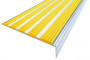 Порог угловой алюминиевый с резиновой вставкой 34х160 мм АУ-160 желтый 1,0 м