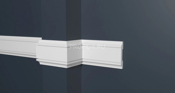Молдинг Decor-Dizayn DD32 полистирол белый, под покраску 47х8х2000 мм