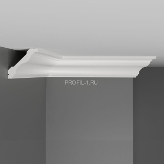 Плинтус потолочный DECOMASTER D110ДМ (43x43x2000) ударопрочный, белый, под покраску