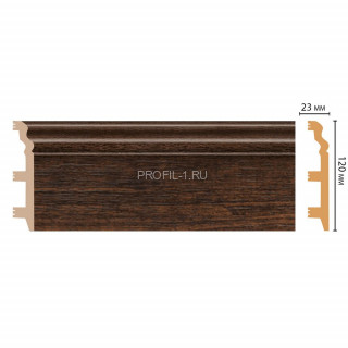 Плинтус напольный DECOMASTER D233-966ДМ (120x23x2400) цвет Венге с медью