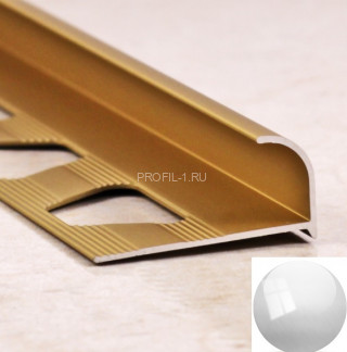 Алюминиевый профиль С-образный 10 мм ПО-10 серебро глянец браш 2,7 м