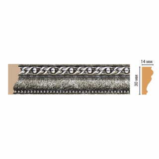 Молдинг DECOMASTER 125-44 ДМ (30x14x2400) цвет Серебро Молдинг DECOMASTER 125-44 ДМ (30x14x2400) цвет Серебро