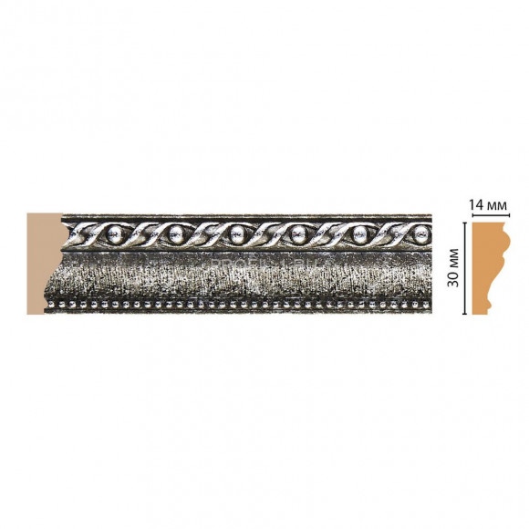 Молдинг DECOMASTER 125-44 ДМ (30x14x2400) цвет Серебро Молдинг DECOMASTER 125-44 ДМ (30x14x2400) цвет Серебро