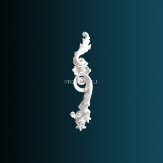 Декоративный орнамент Перфект G2330R правый белый 600х136х36 мм